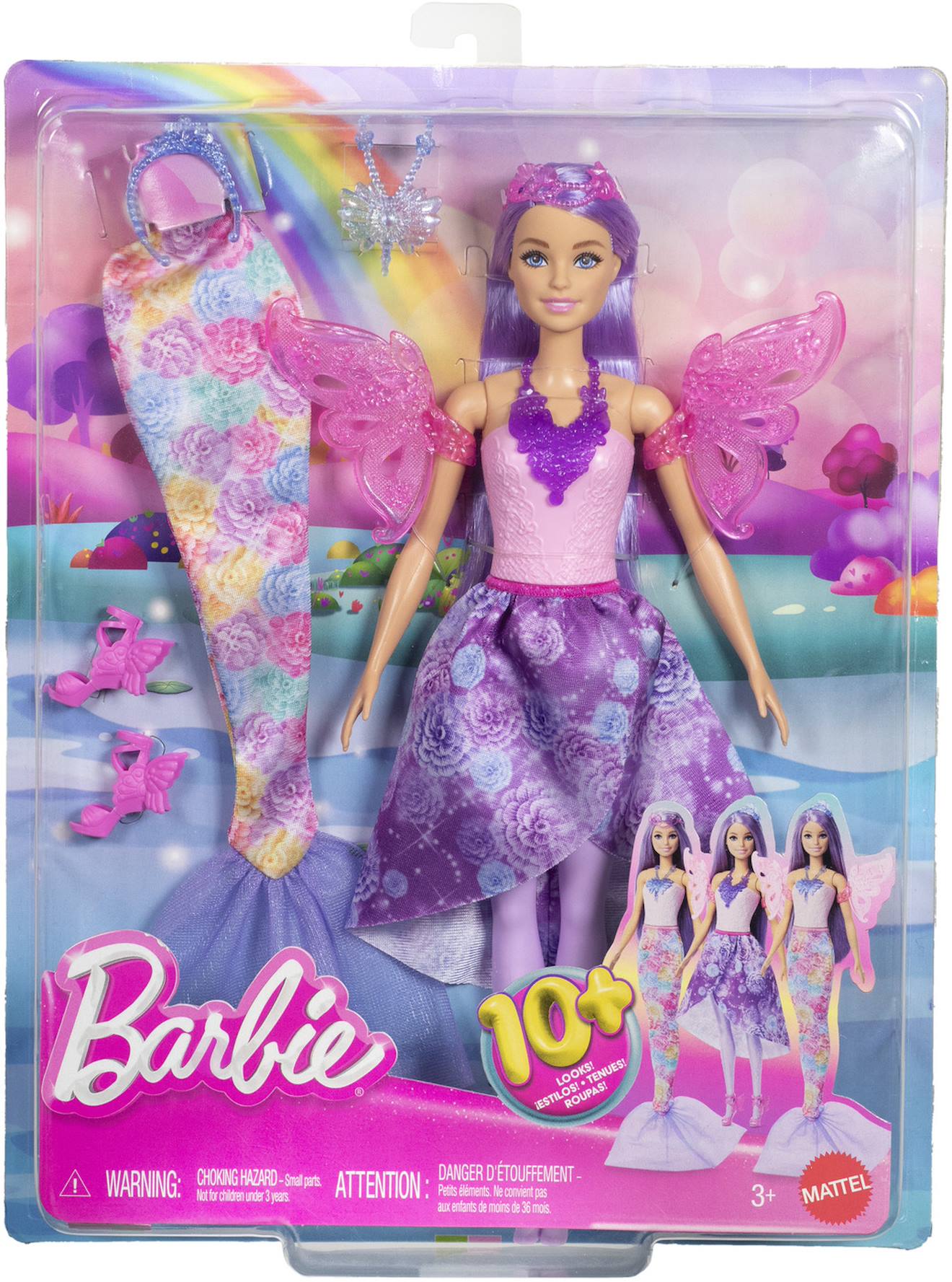 Poupée fantaisie 3 en 1 Barbie multicolore