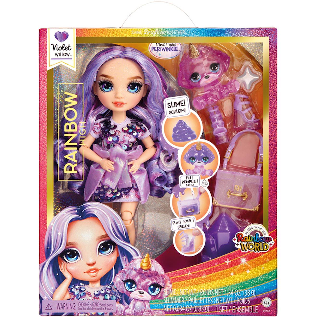 Poupée fashion violet rainbow high violet