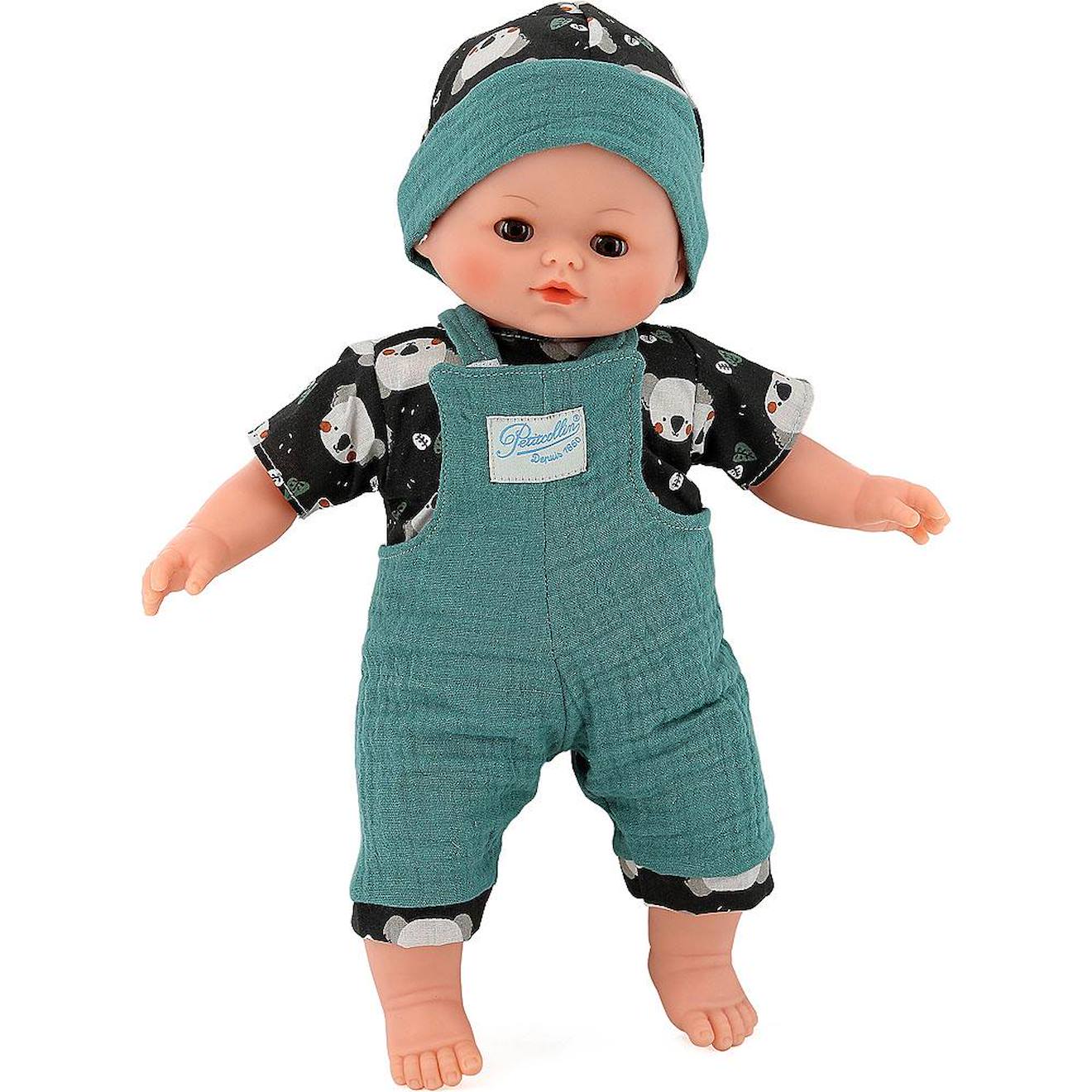 Poupée petit câlin souple 36 cm clément vert