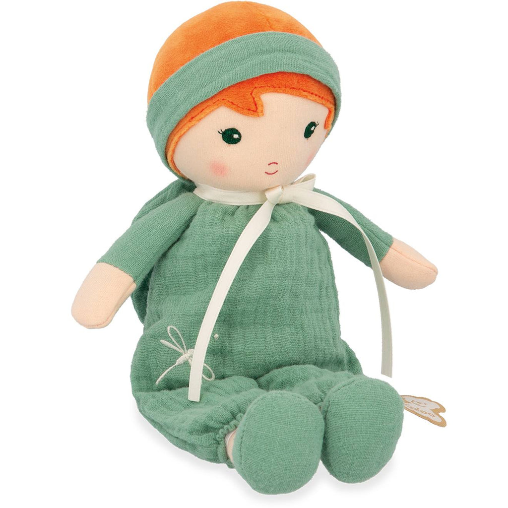 Poupée souple olivia vert, beige, orange