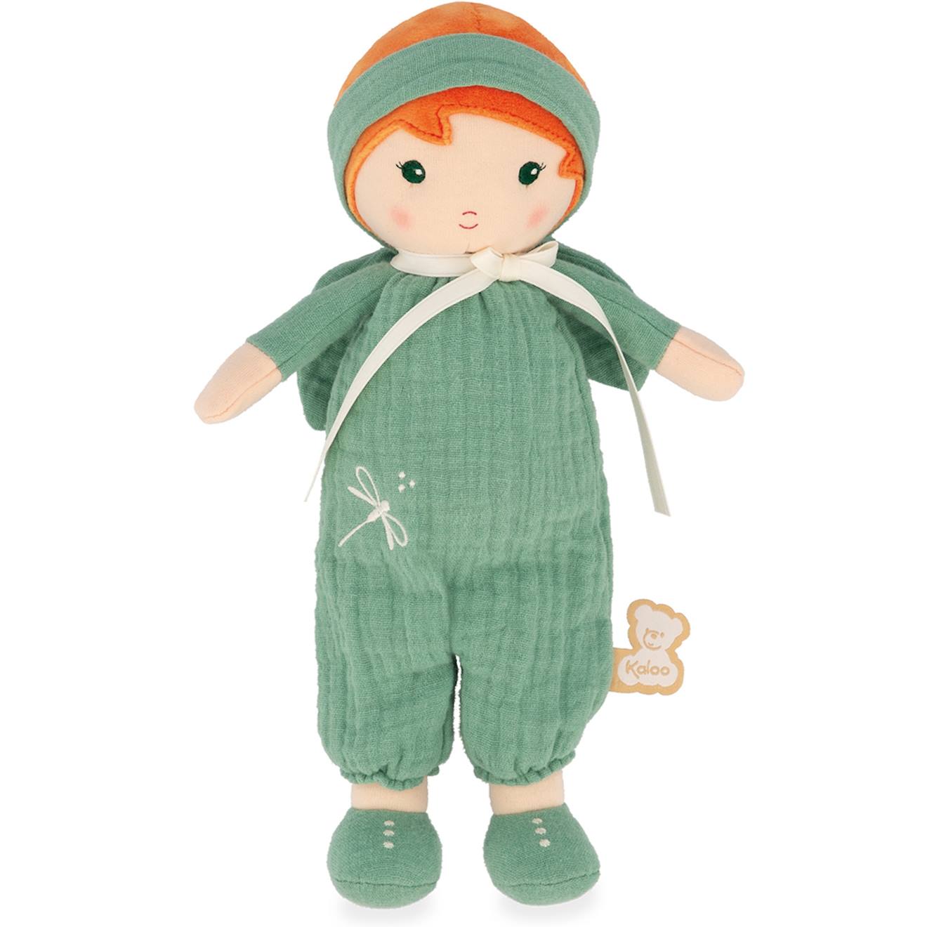 Poupée souple olivia vert, beige, orange