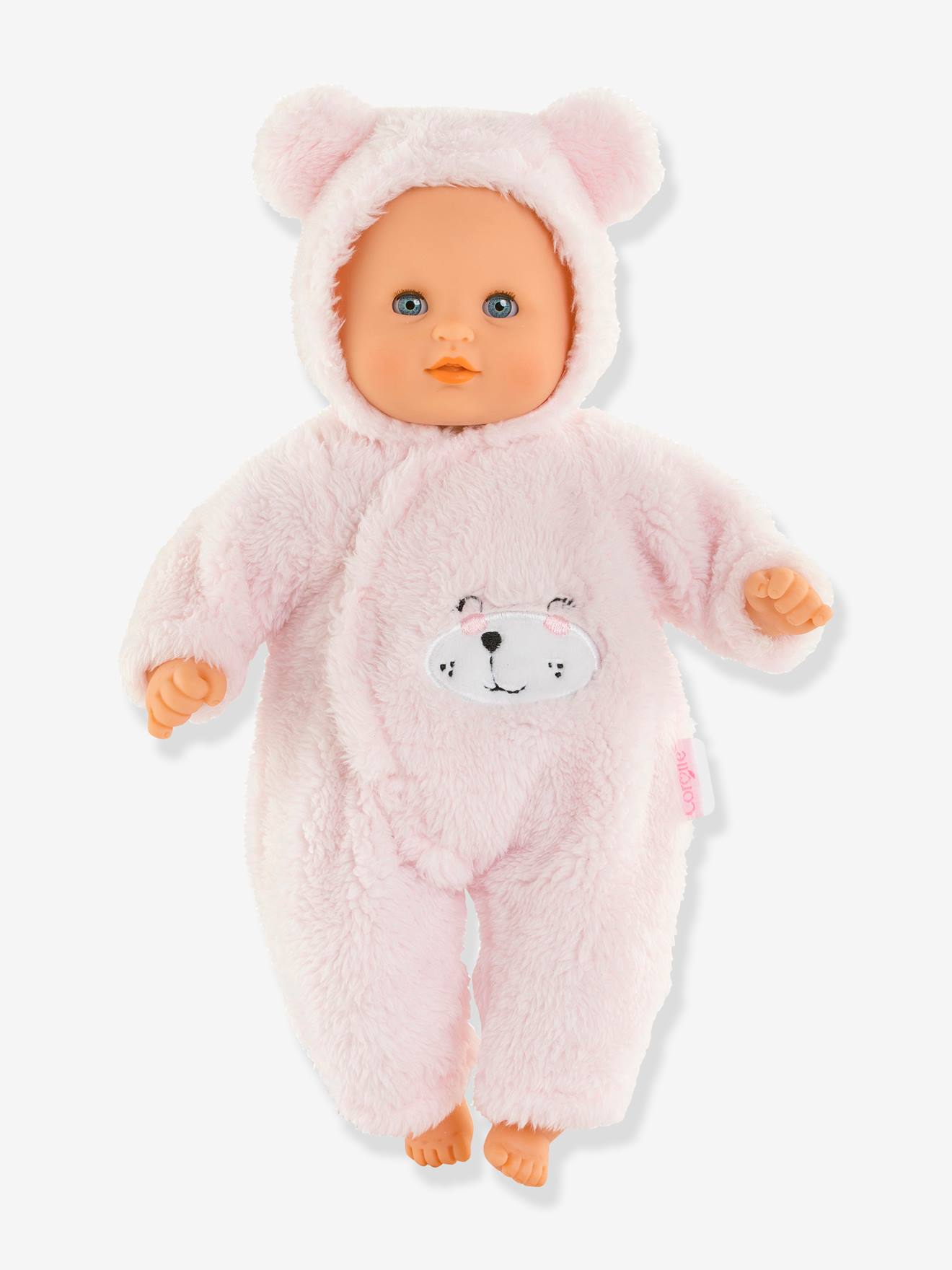 Poupon bébé câlin ourson d'amour - rose