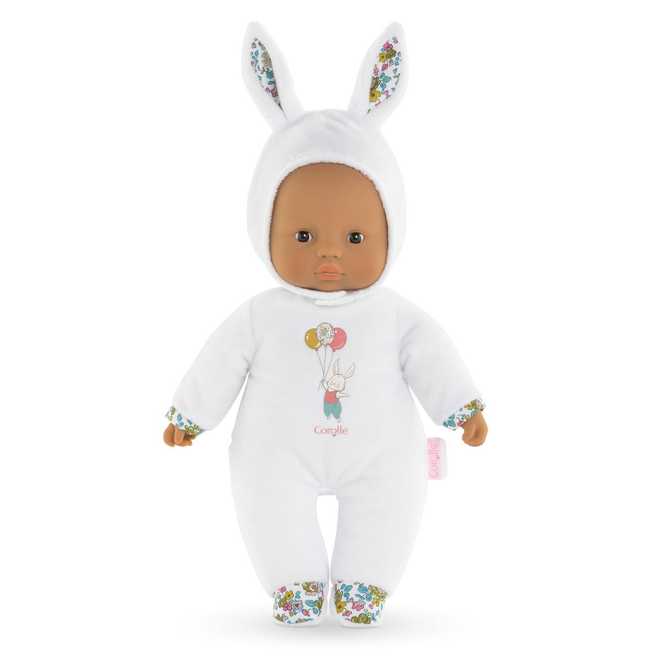 Poupon pti'cœur lapin blanc multicolore