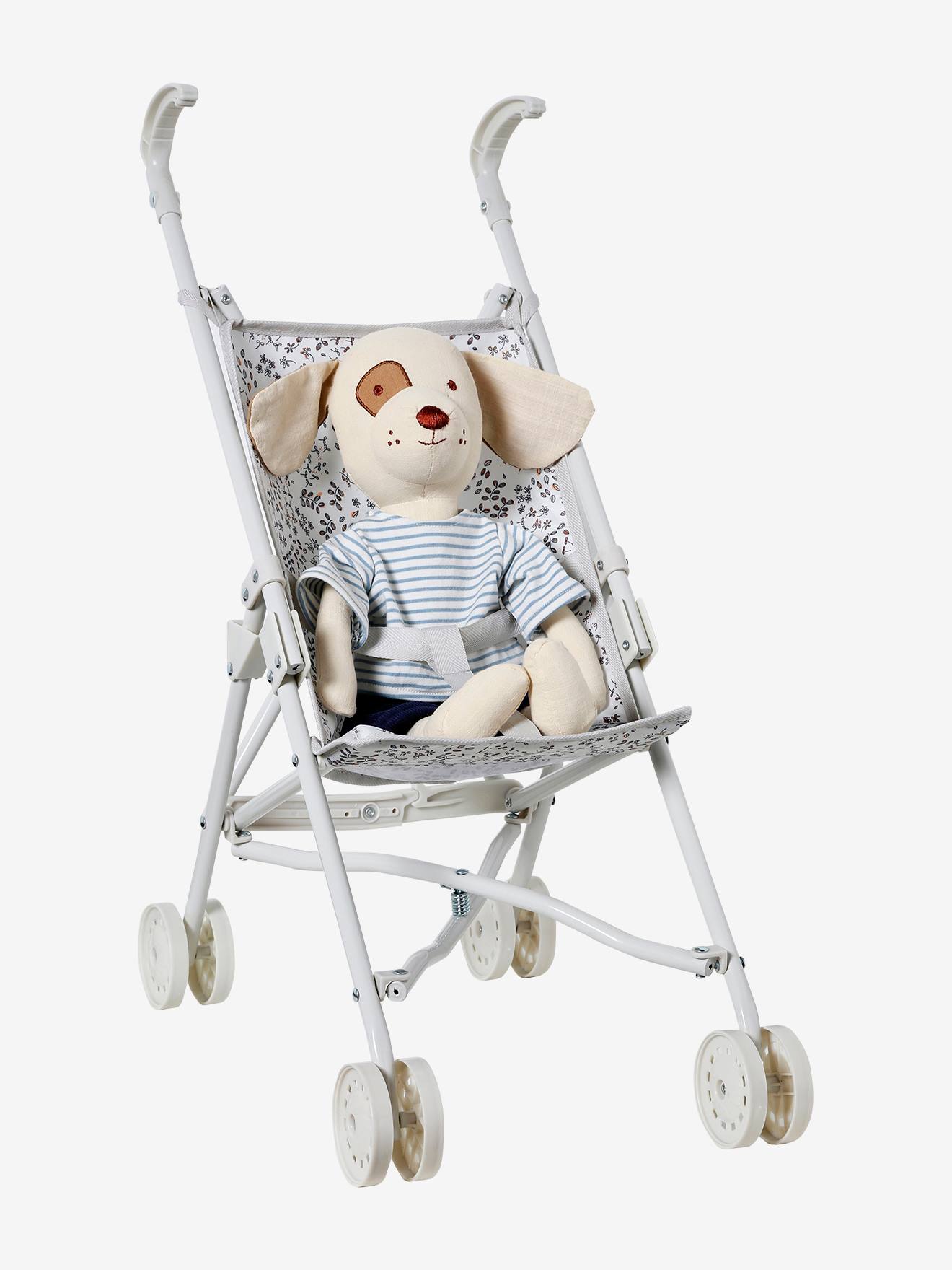Poussette-canne pour poupon fleurette vintage