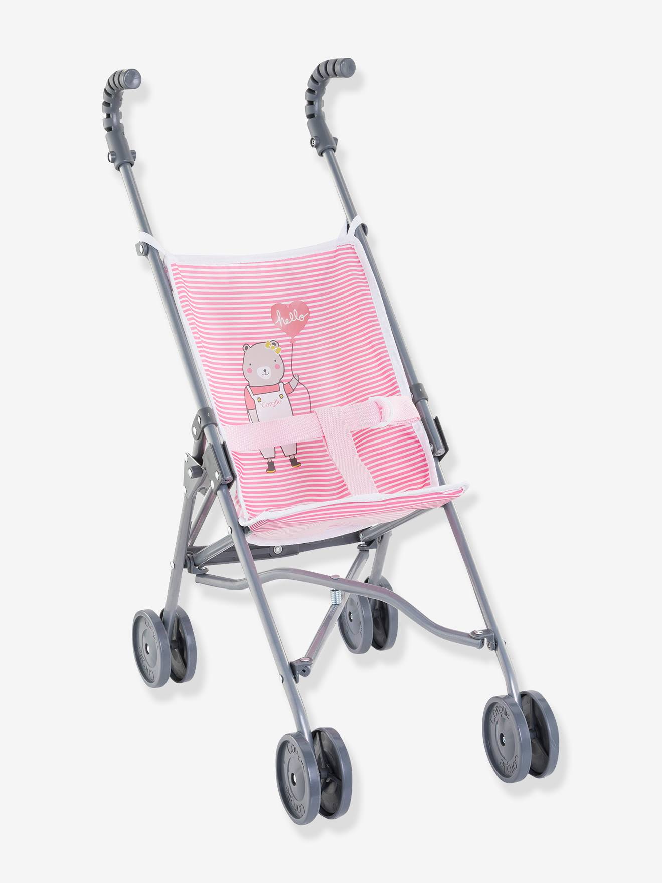 Poussette canne rose