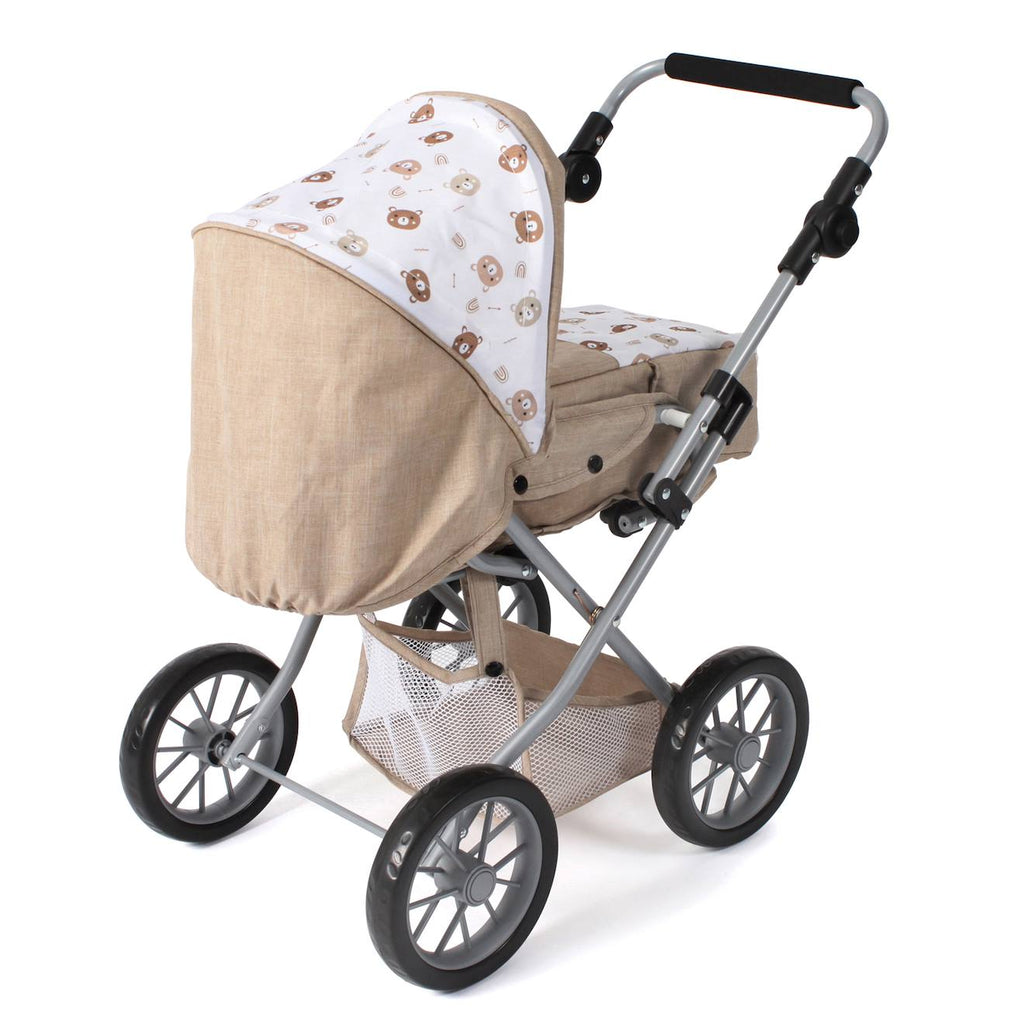 Poussette combinée leni beige avec oursons beige