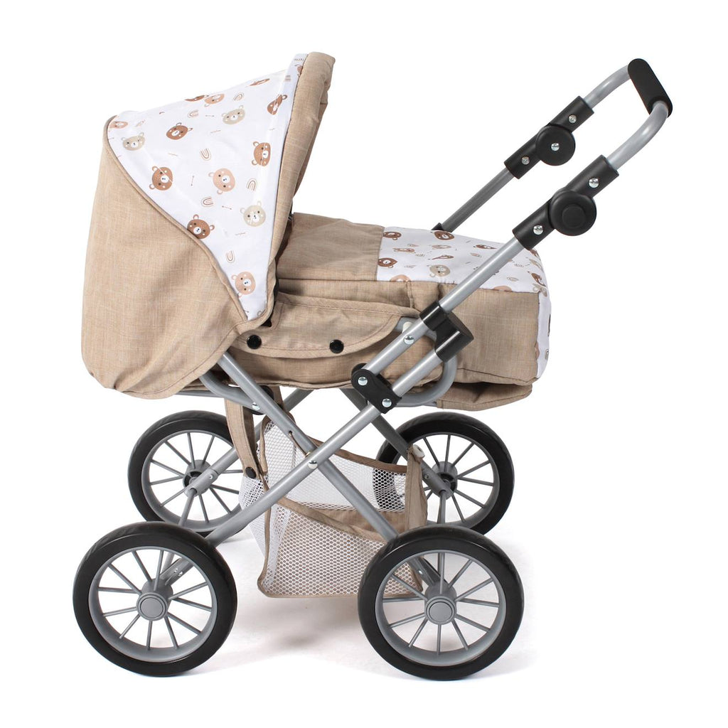 Poussette combinée leni beige avec oursons beige