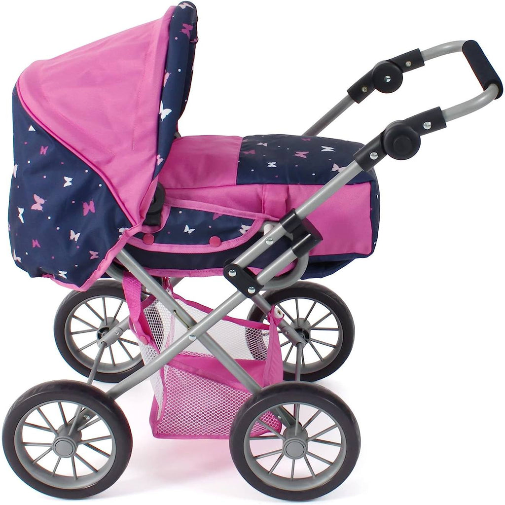 Poussette combinée leni papillon pour poupée multicolore