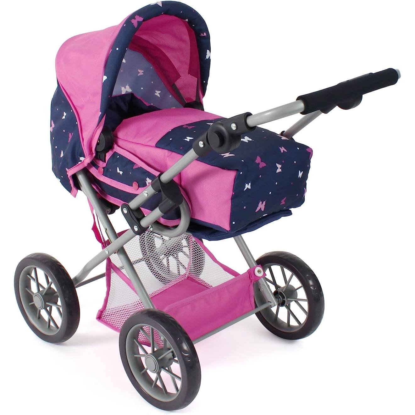 Poussette combinée leni papillon pour poupée multicolore