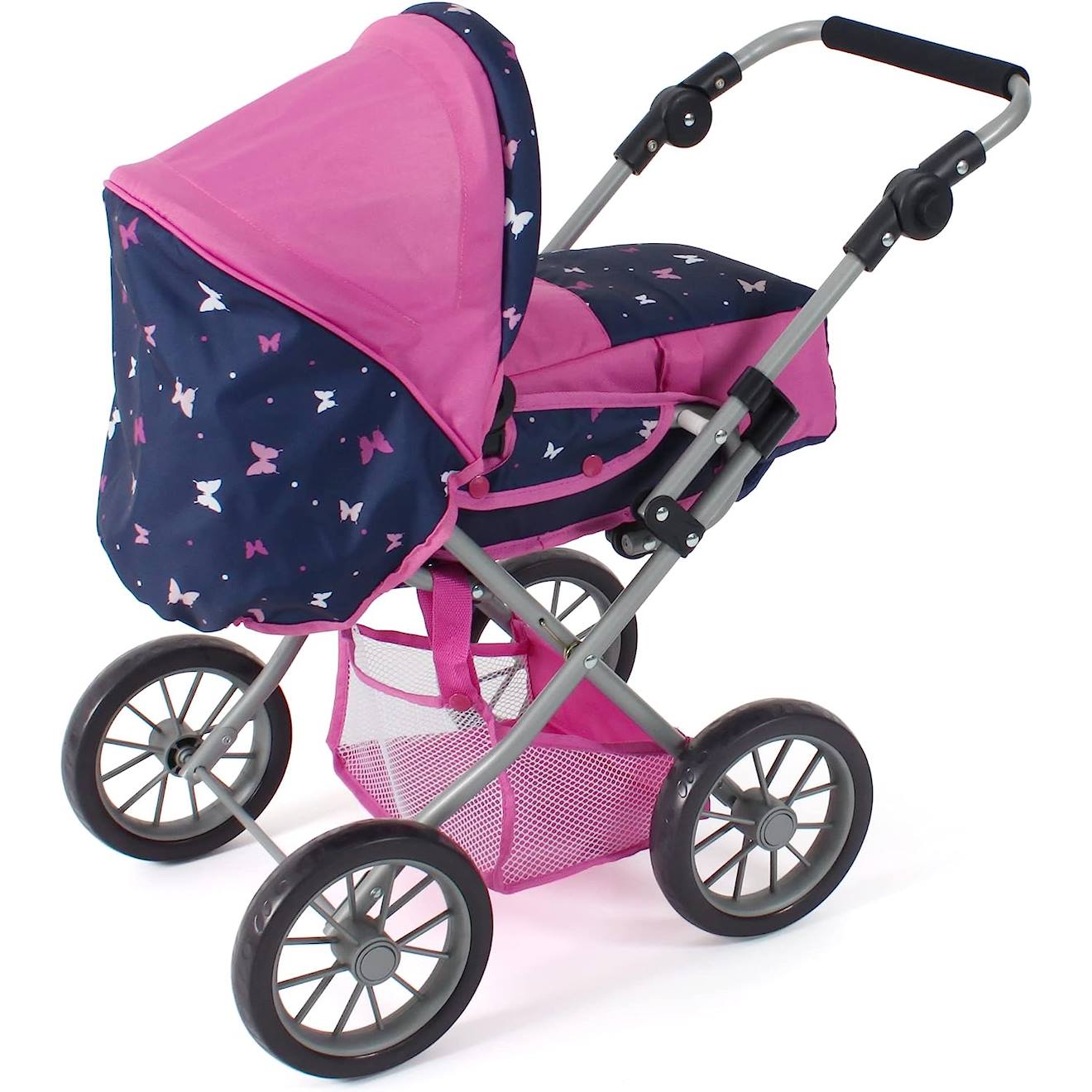 Poussette combinée leni papillon pour poupée multicolore