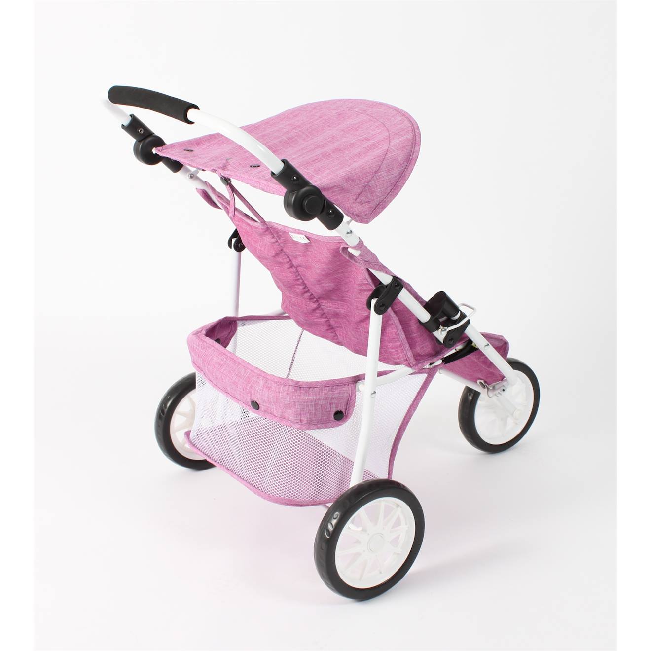 Poussette jogger 3 roues pour poupées jumelles multicolore