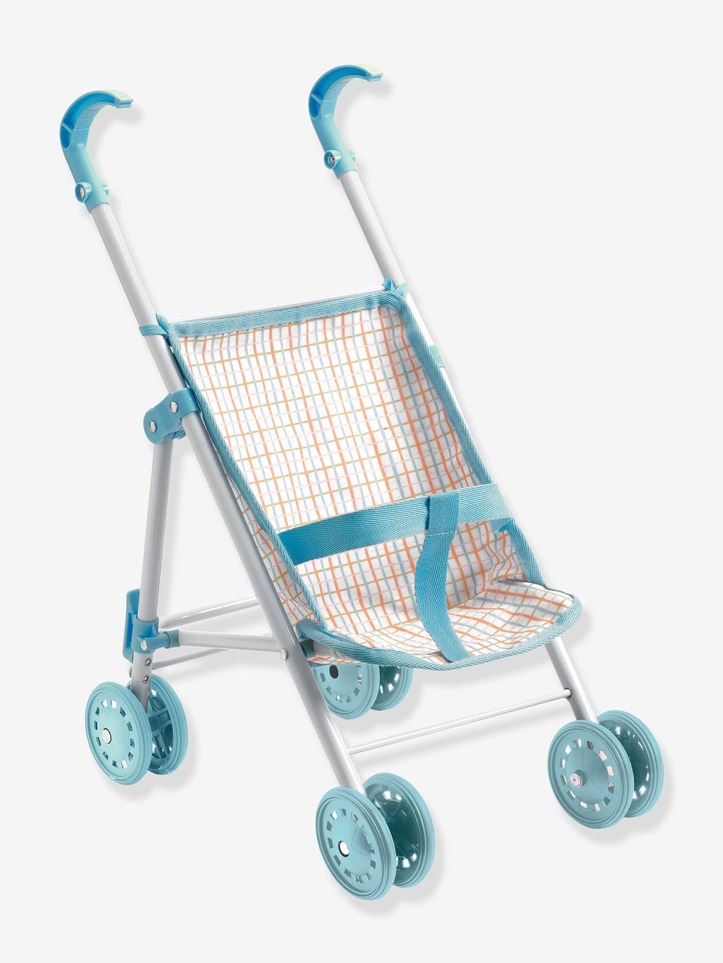 Poussette métal - 44 cm - poméa - bleu