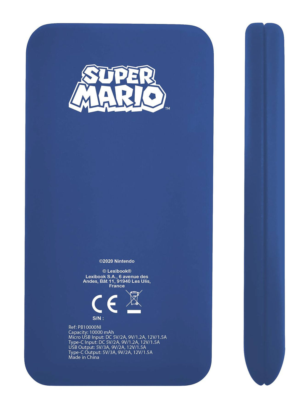 Power bank à charge rapide Super Mario multicolore