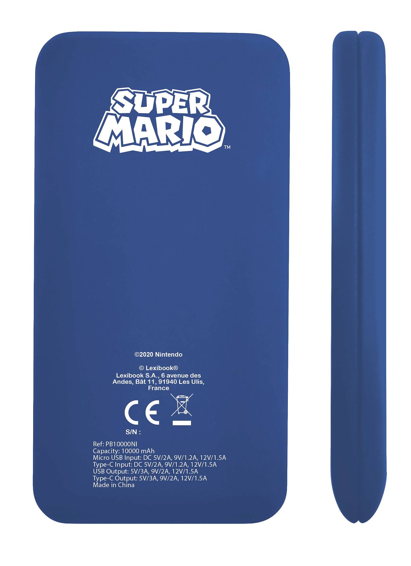 Power bank à charge rapide Super Mario multicolore