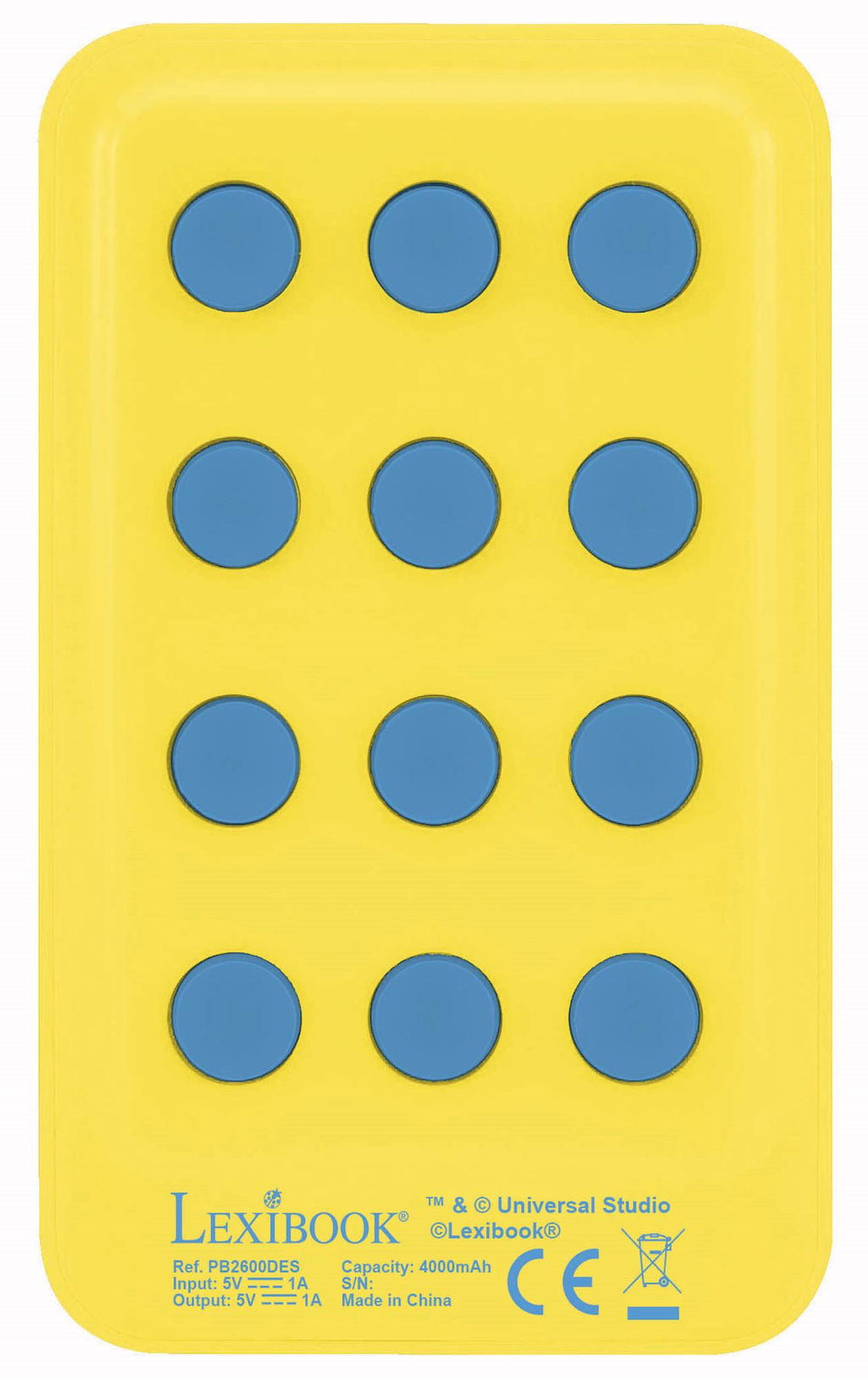 Power bank avec ventouses Les Minions multicolore