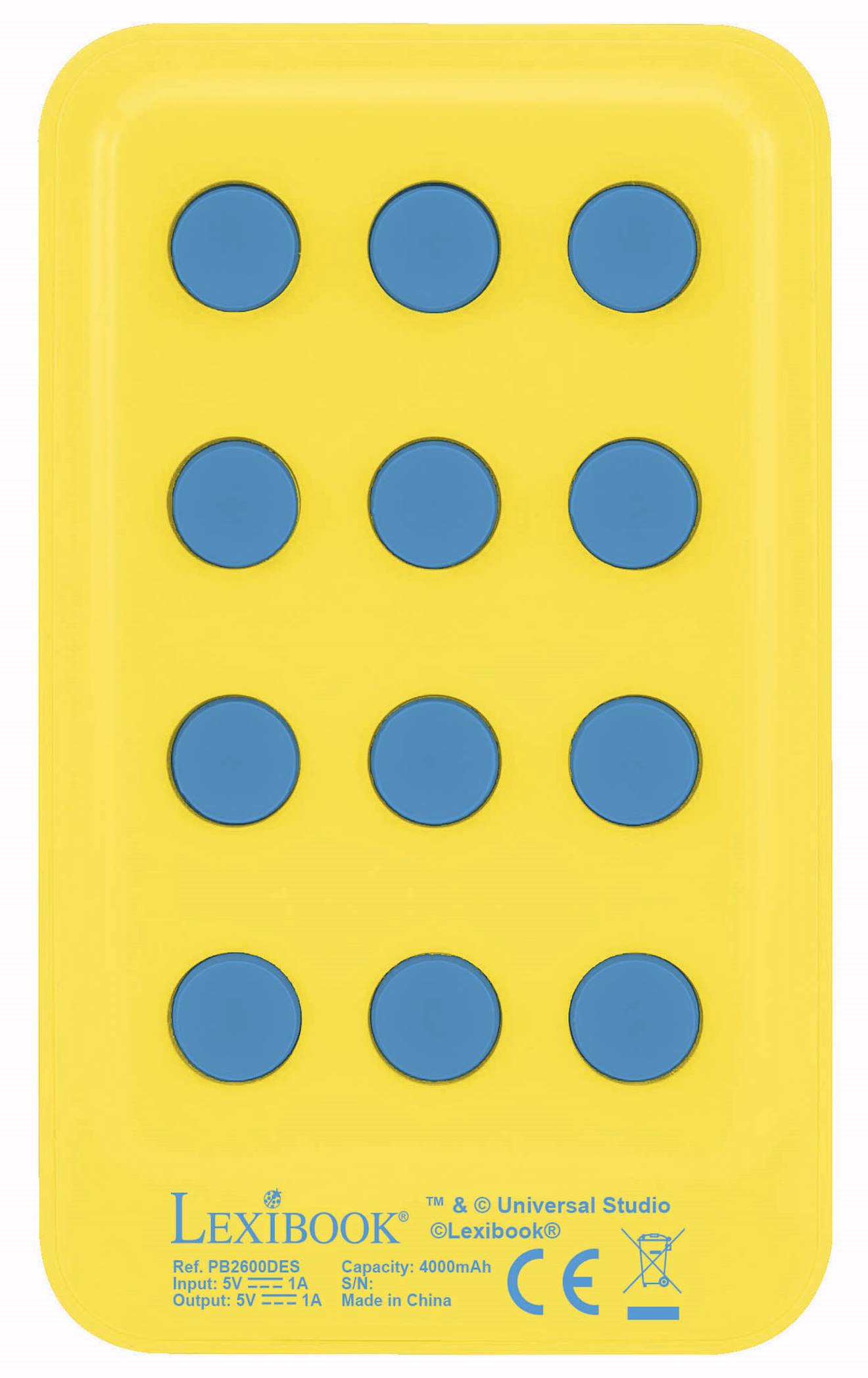 Power bank avec ventouses Les Minions multicolore