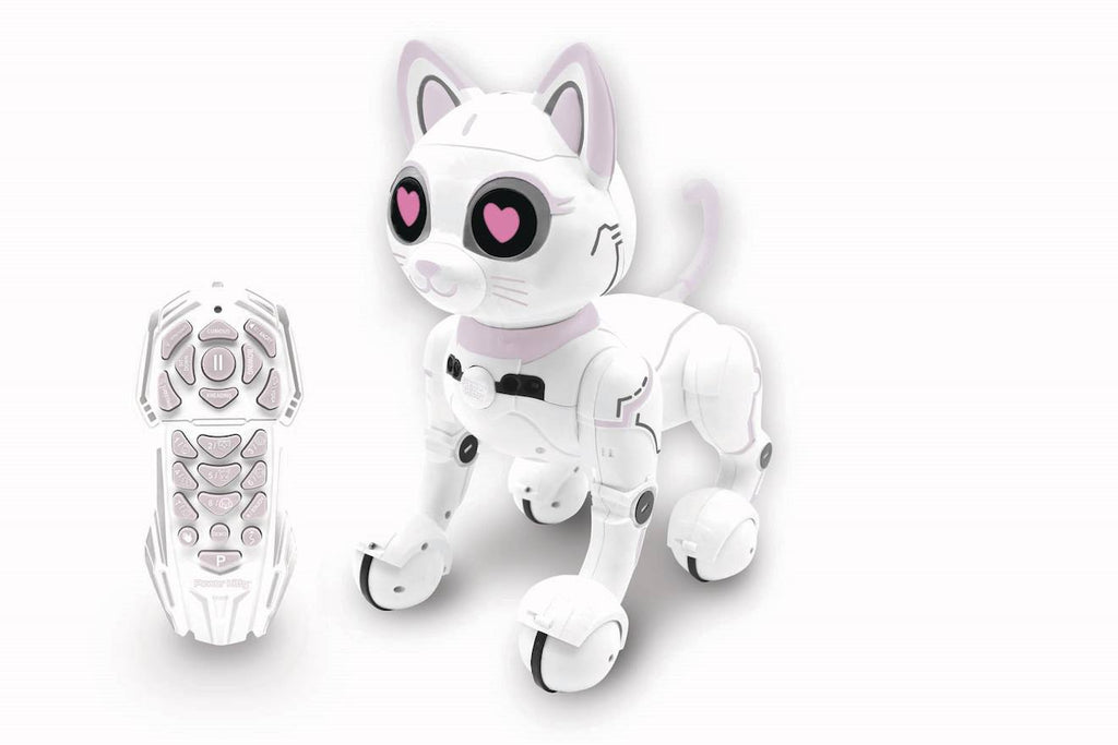 Power kitty – mon chat robot télécommandé programmable et tactile blanc