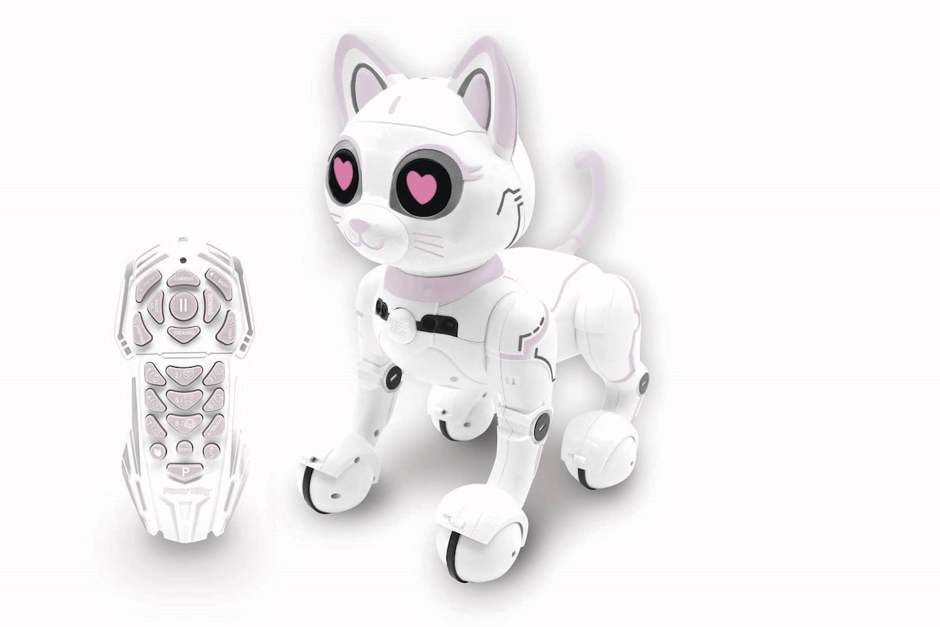 Power kitty – mon chat robot télécommandé programmable et tactile blanc