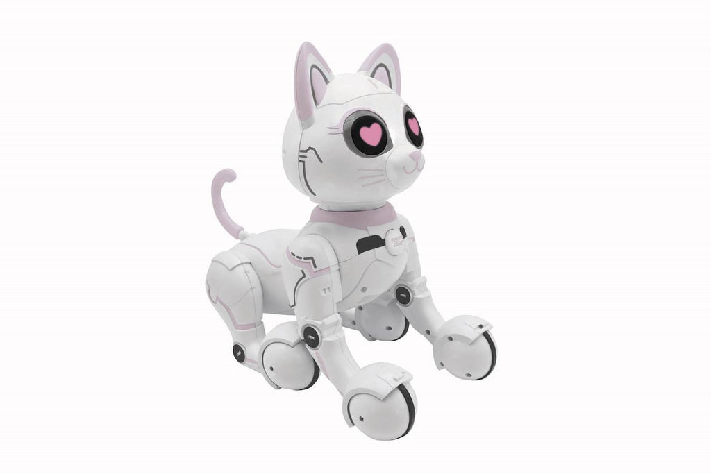 Power kitty – mon chat robot télécommandé programmable et tactile blanc