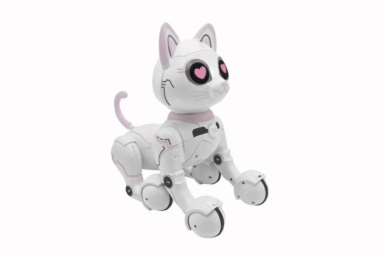 Power kitty – mon chat robot télécommandé programmable et tactile blanc