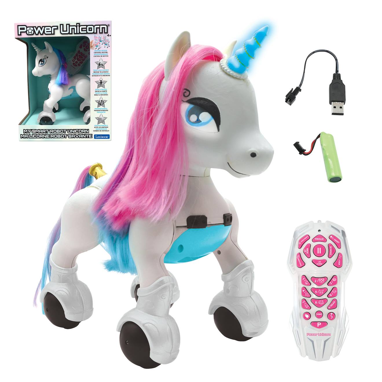 Power unicorn ma licorne robot savante programmable blanc
