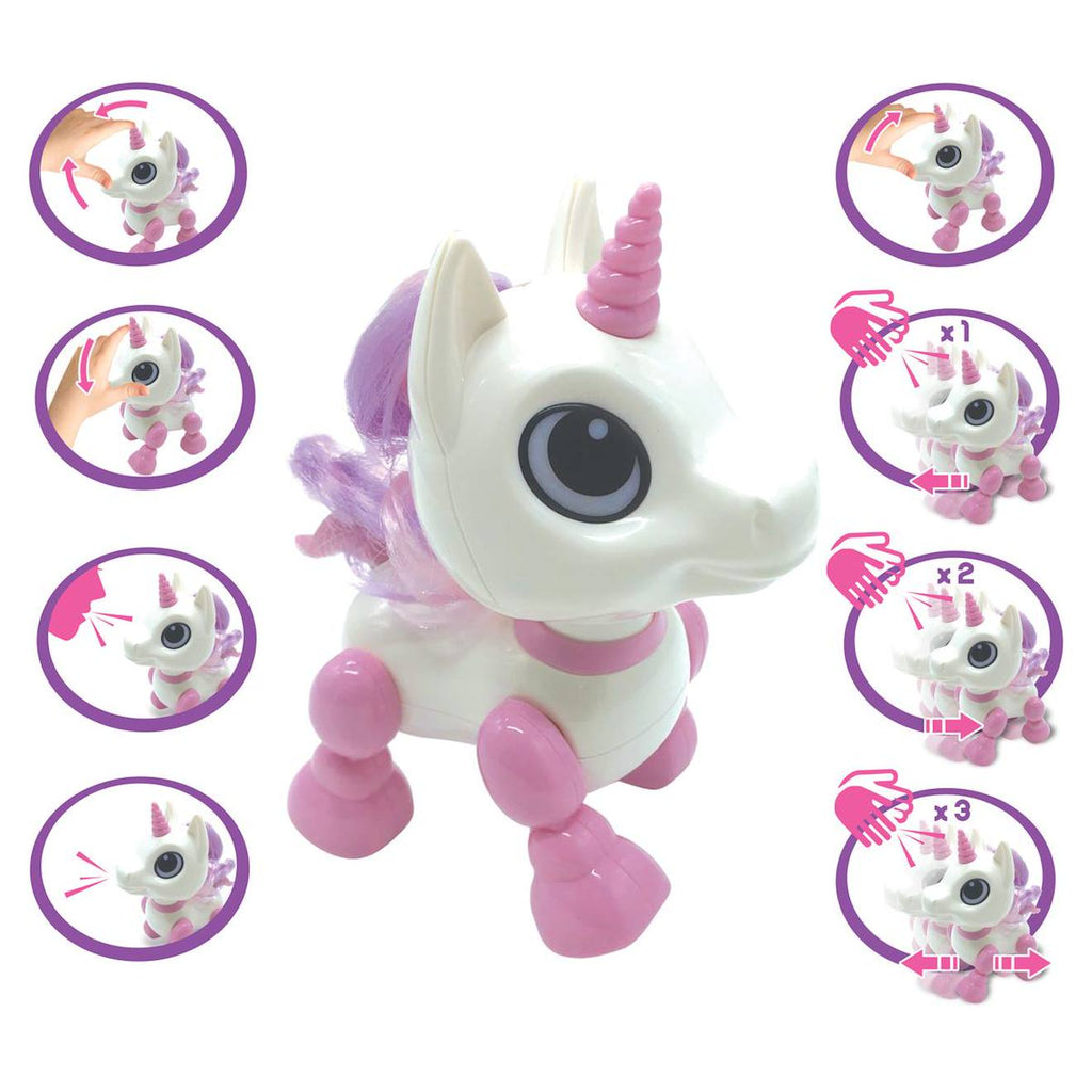 Power unicorn mini - licorne robot rose