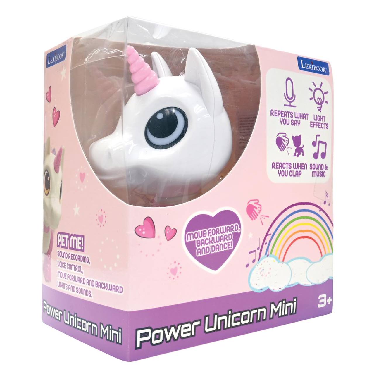 Power unicorn mini - licorne robot rose