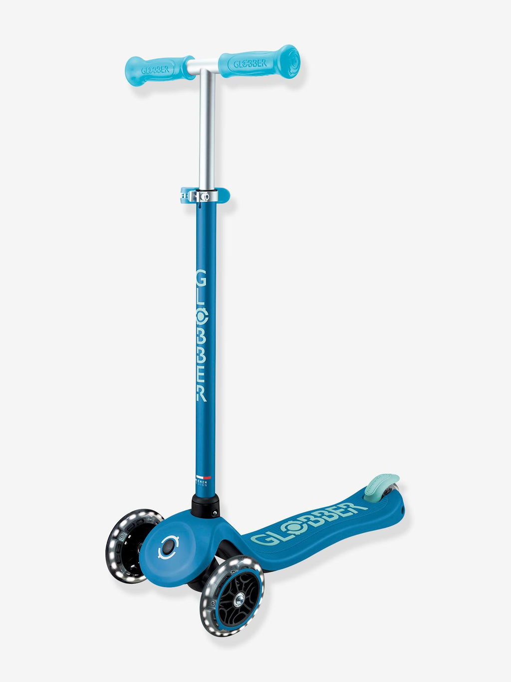 Primo foldable lights - trottinette pliable lumineuse à 3 roues - bleu pétrole