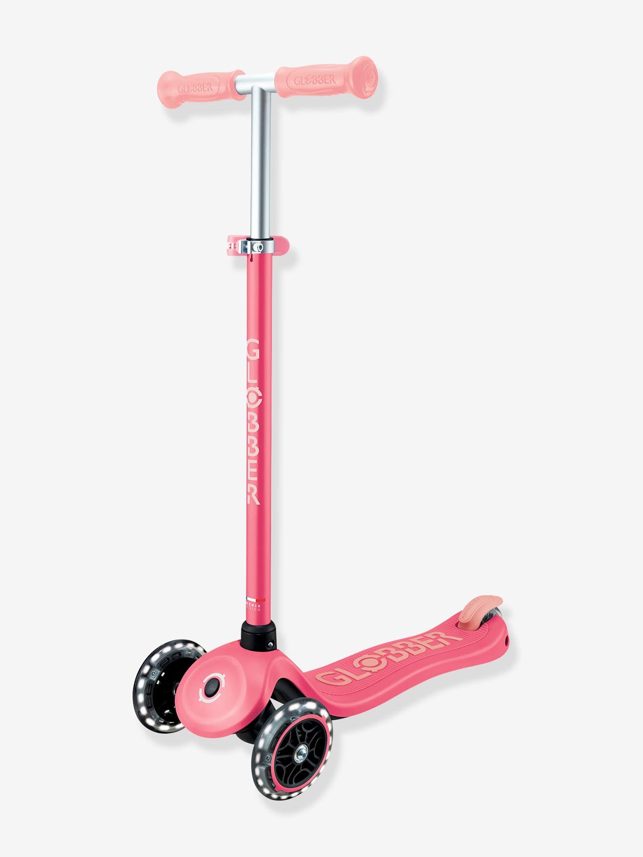 Primo foldable lights - trottinette pliable lumineuse à 3 roues - corail