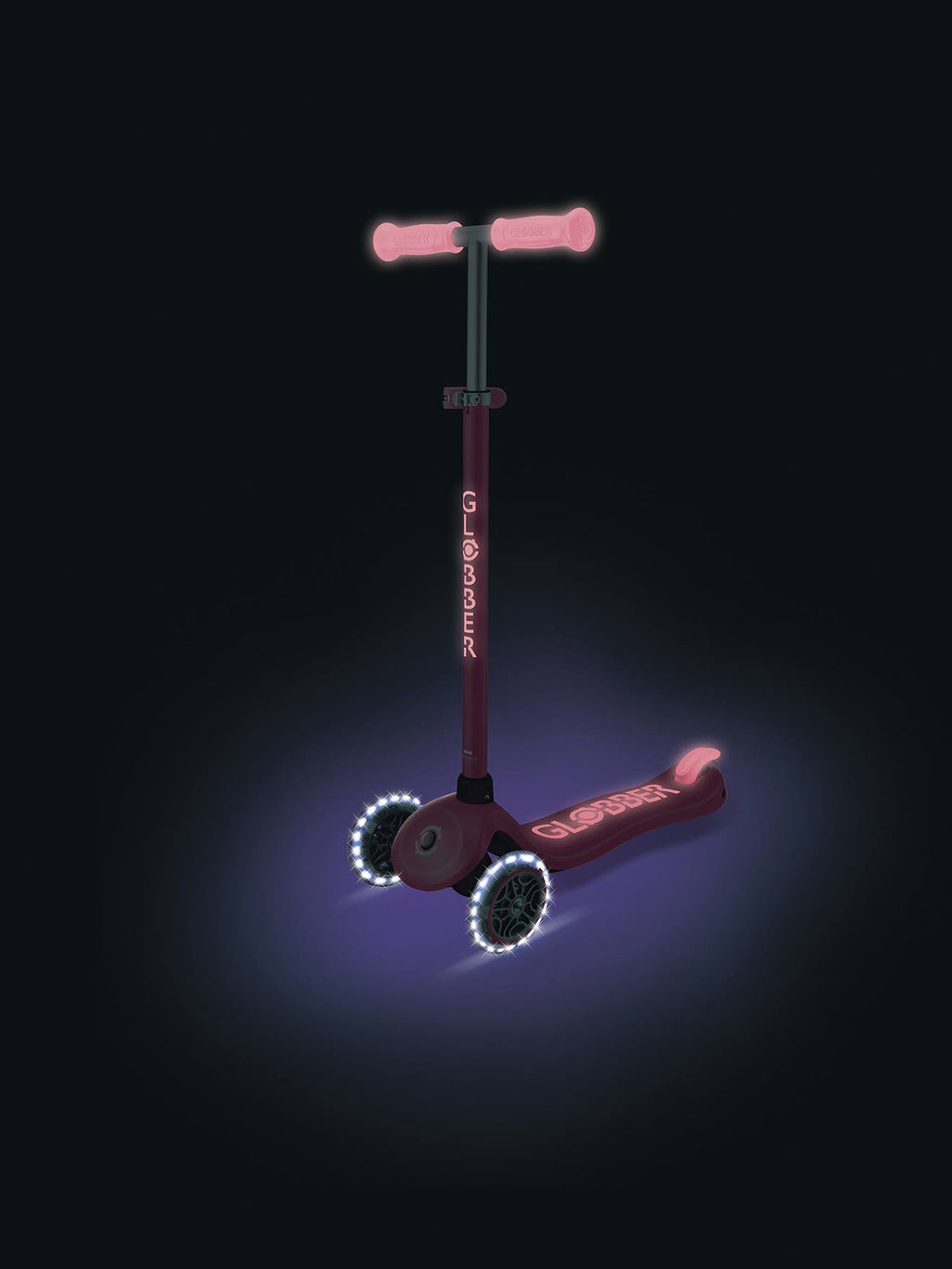 Primo foldable lights - trottinette pliable lumineuse à 3 roues - corail