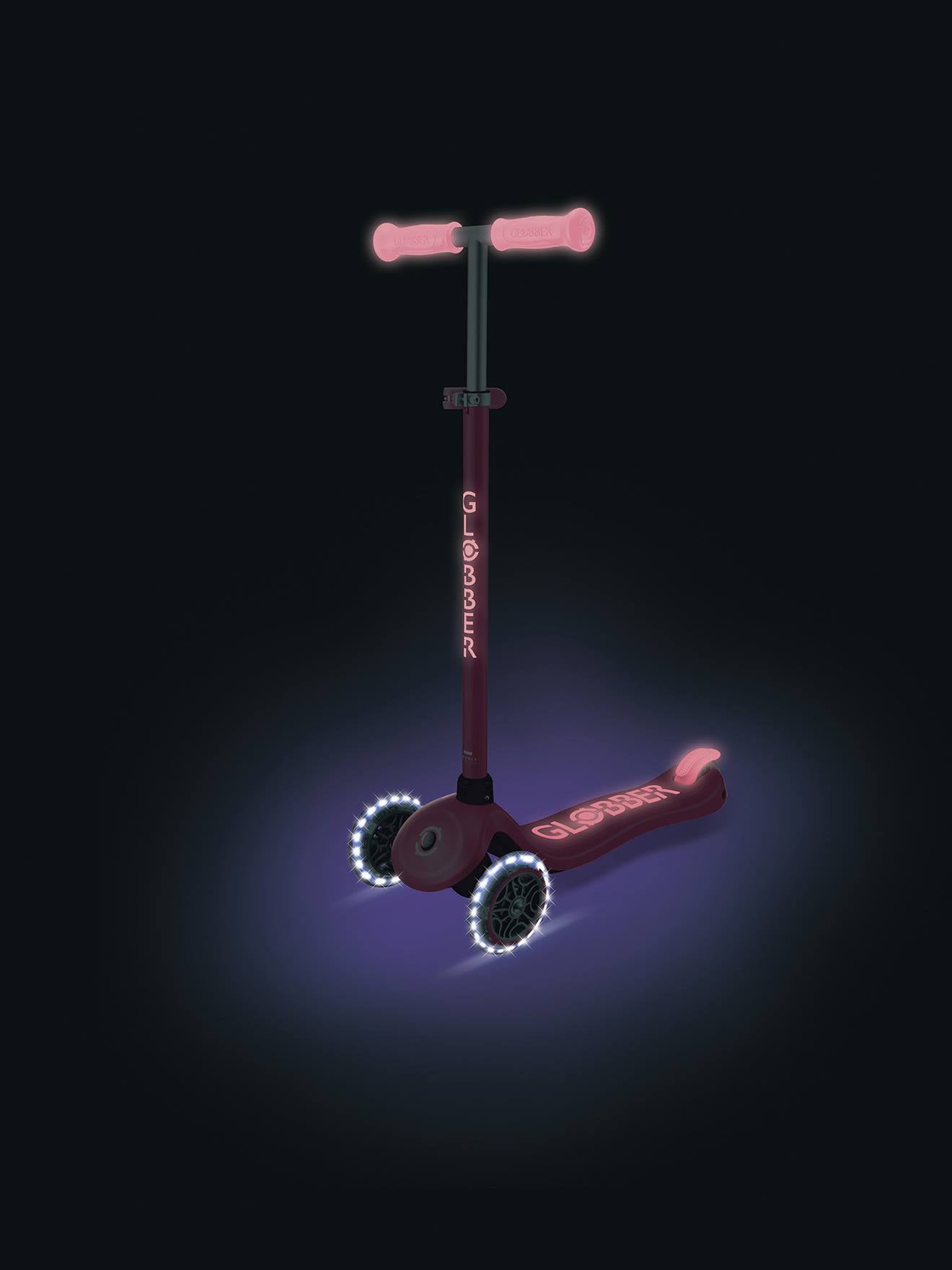 Primo foldable lights - trottinette pliable lumineuse à 3 roues - corail