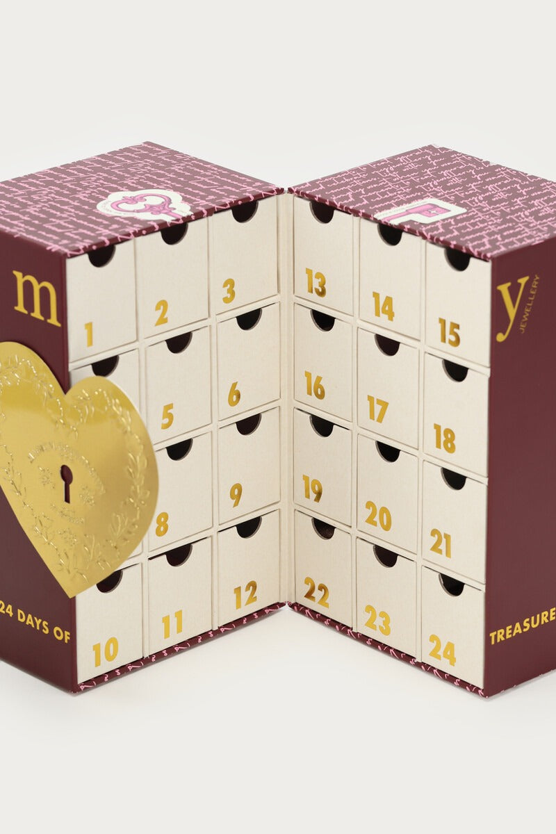 Calendrier My Jewellery ouvert avec ses 24 cases