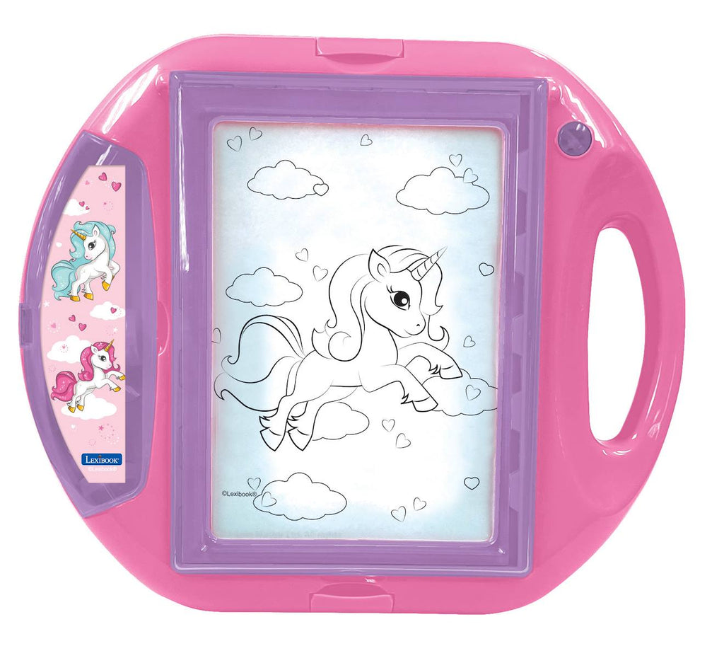 Projecteur à dessin licorne avec modèles et tampons rose