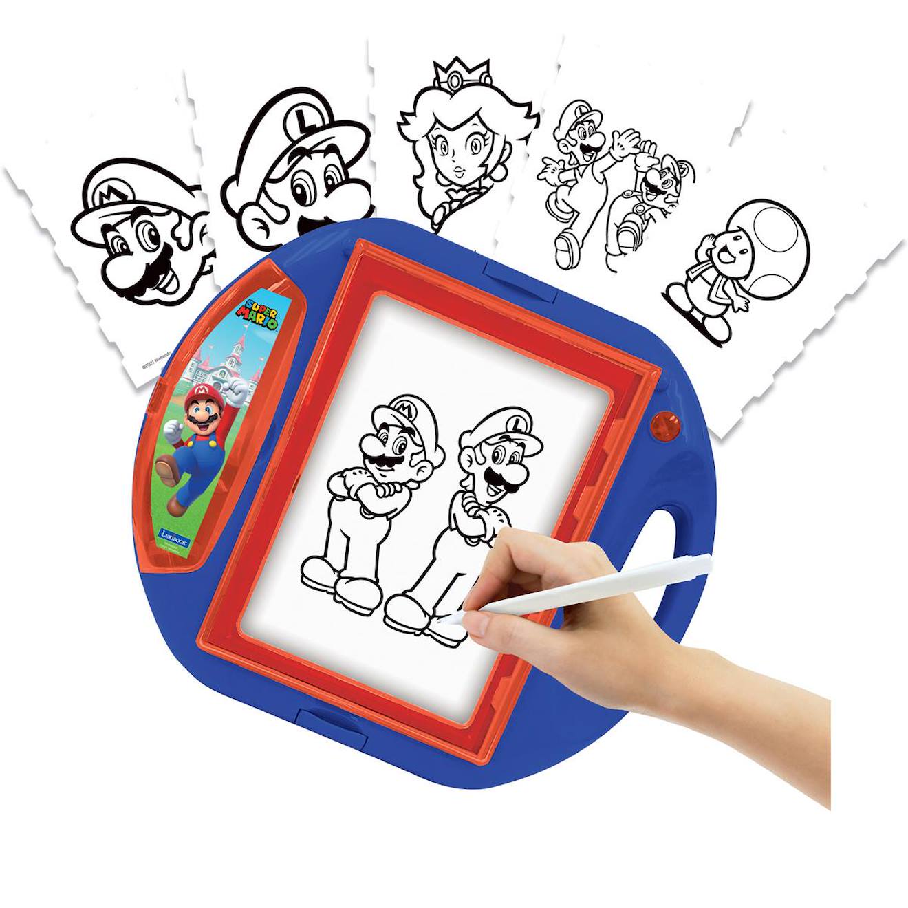 Projecteur à dessin Super Mario avec modèles et tampons bleu
