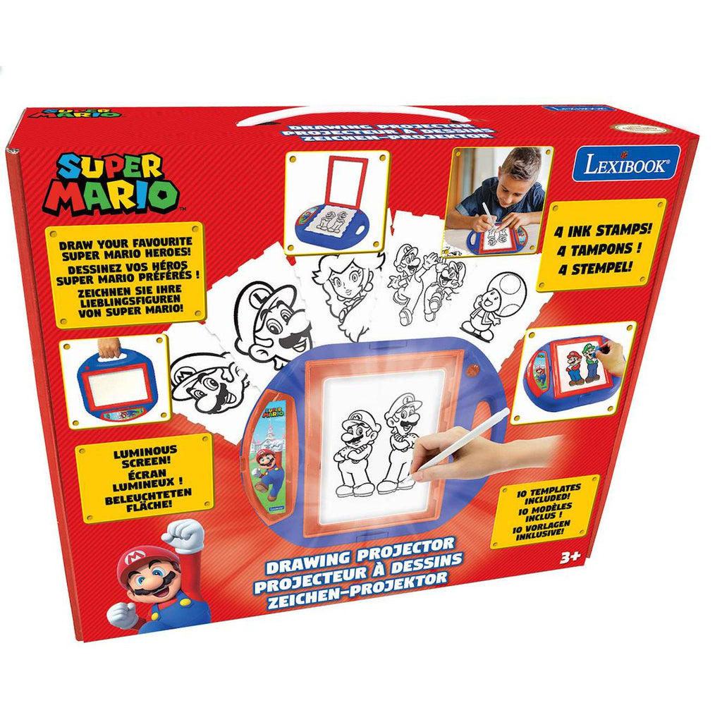 Projecteur à dessin Super Mario avec modèles et tampons bleu