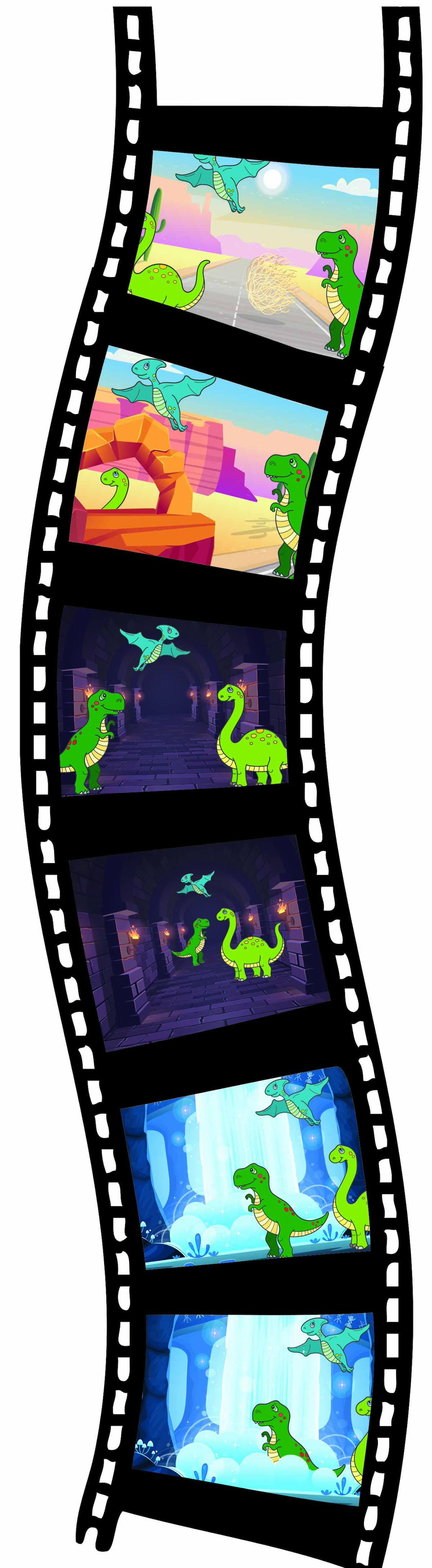 Projecteur à histoires et lampe torche dinosaure vert