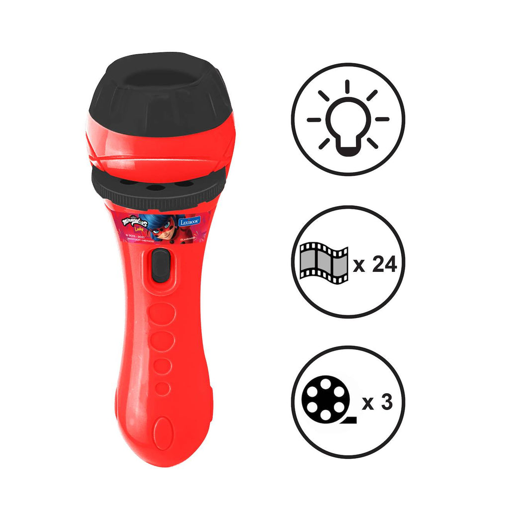Projecteur à histoires et lampe torche miraculous rouge