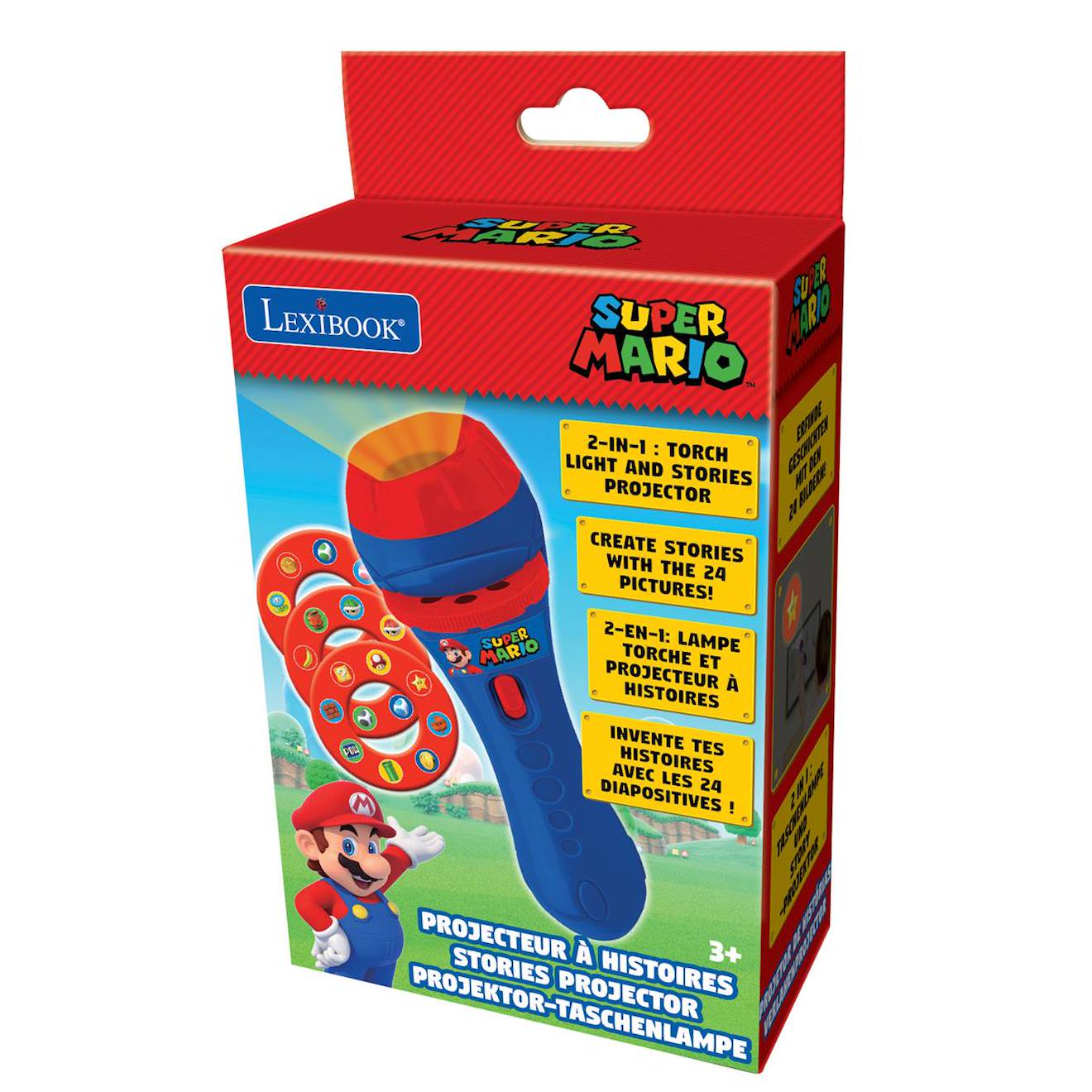 Projecteur à histoires et lampe torche Super Mario bleu