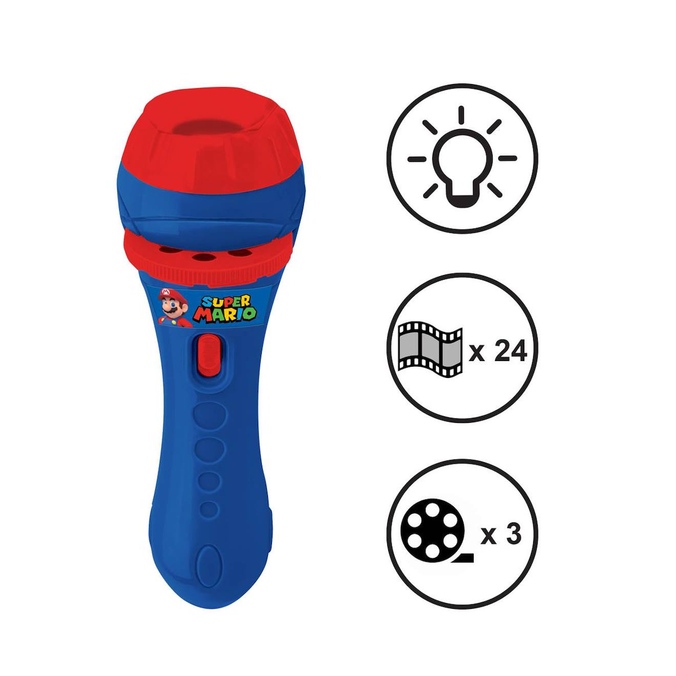 Projecteur à histoires et lampe torche Super Mario bleu