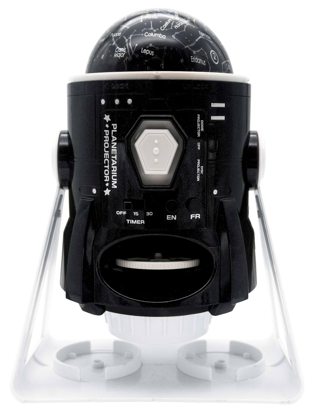 Projecteur planetarium 360° bilingue carte des constellations et livret pédagogique (français/anglais) noir