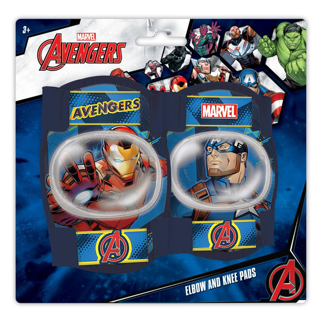 Protections genoux et coudes Avengers bleu