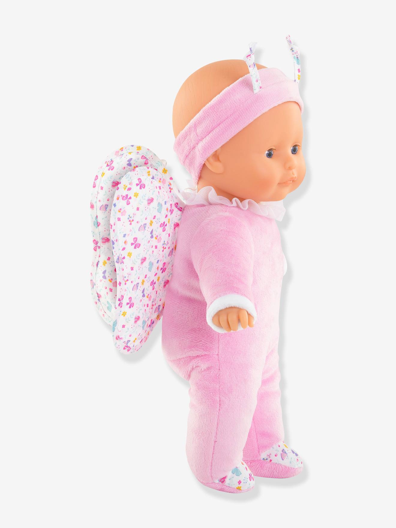Pti coeur papillon poupée 30cm rose
