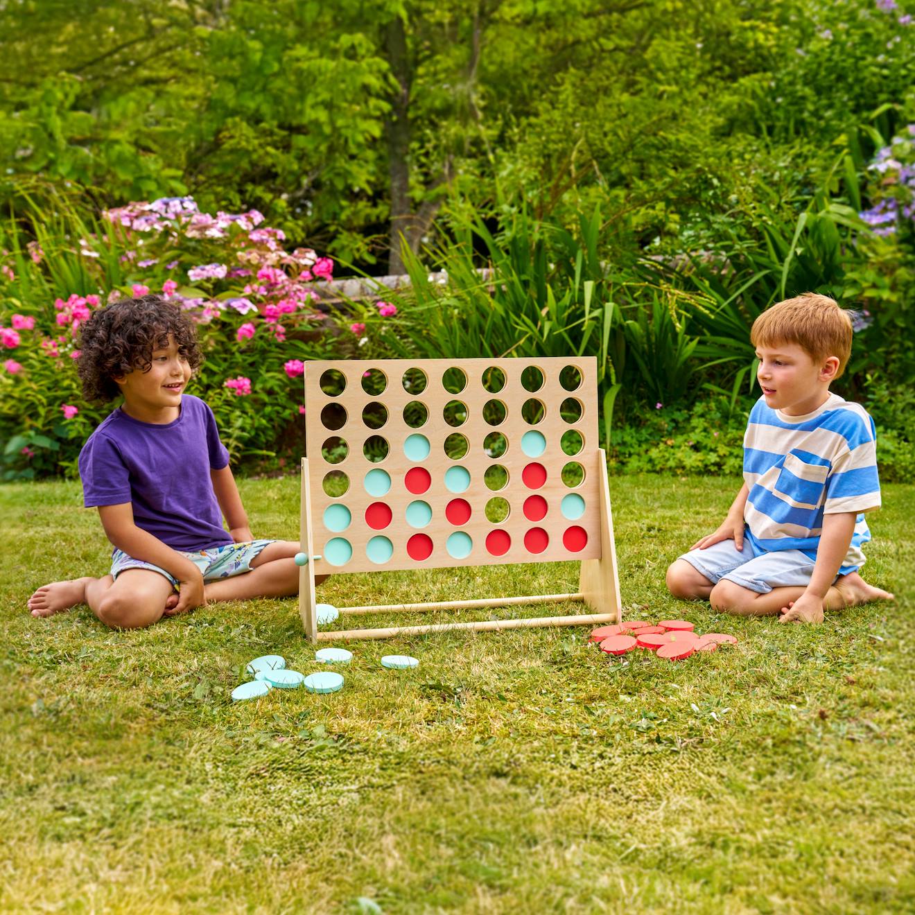 Puissance 4 géant bois FSC multi couleur