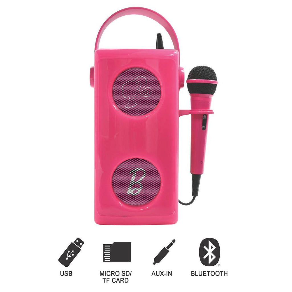 Puissante enceinte Bluetooth lumineuse Barbie avec micro multicolore