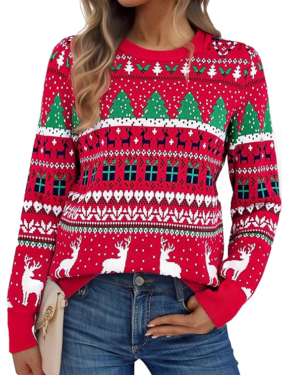 Pull de noël femme chic