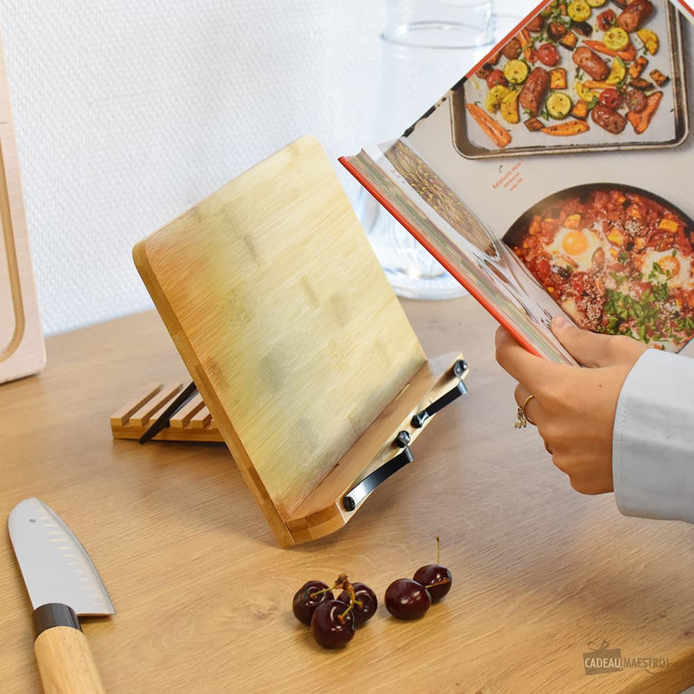 Pupitre de Livre Pliant en Bambou - Accessoires pour Livre