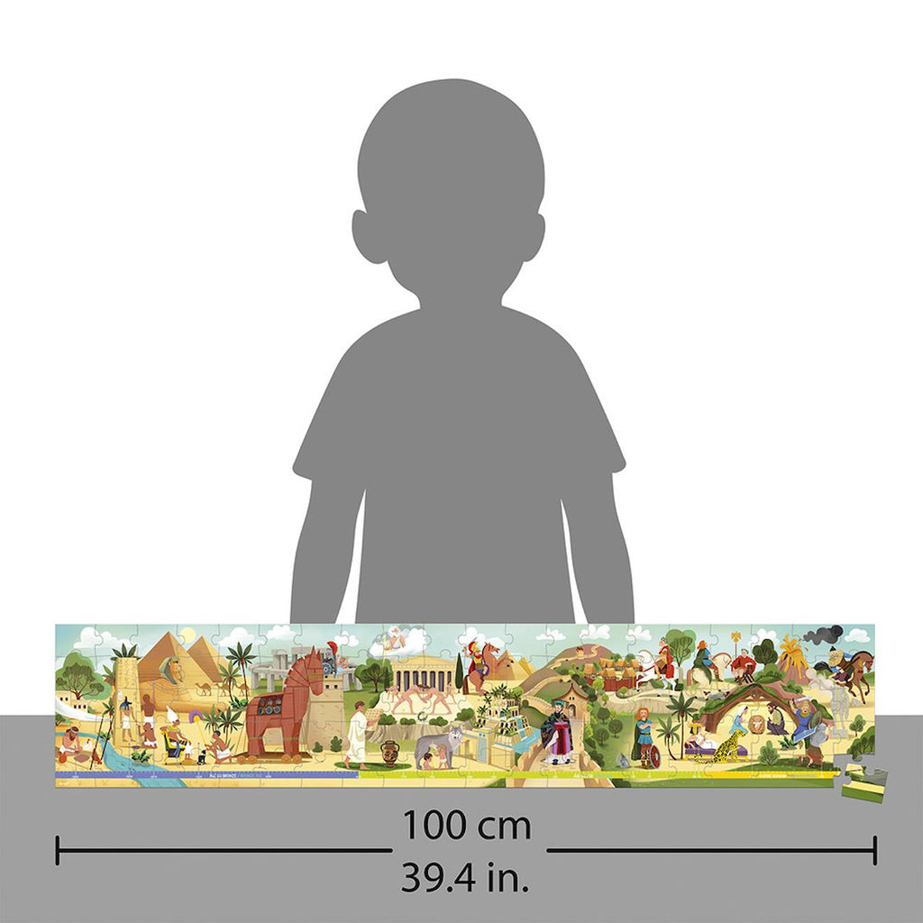 Puzzle 100 pièces frise mythologie et antiquité multicolore