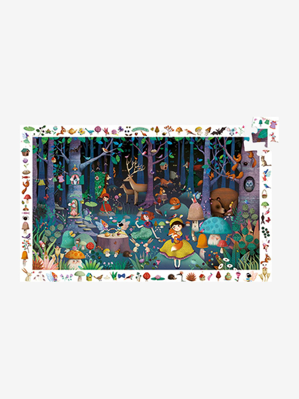 Puzzle 100 pièces la forêt enchantée multicolore