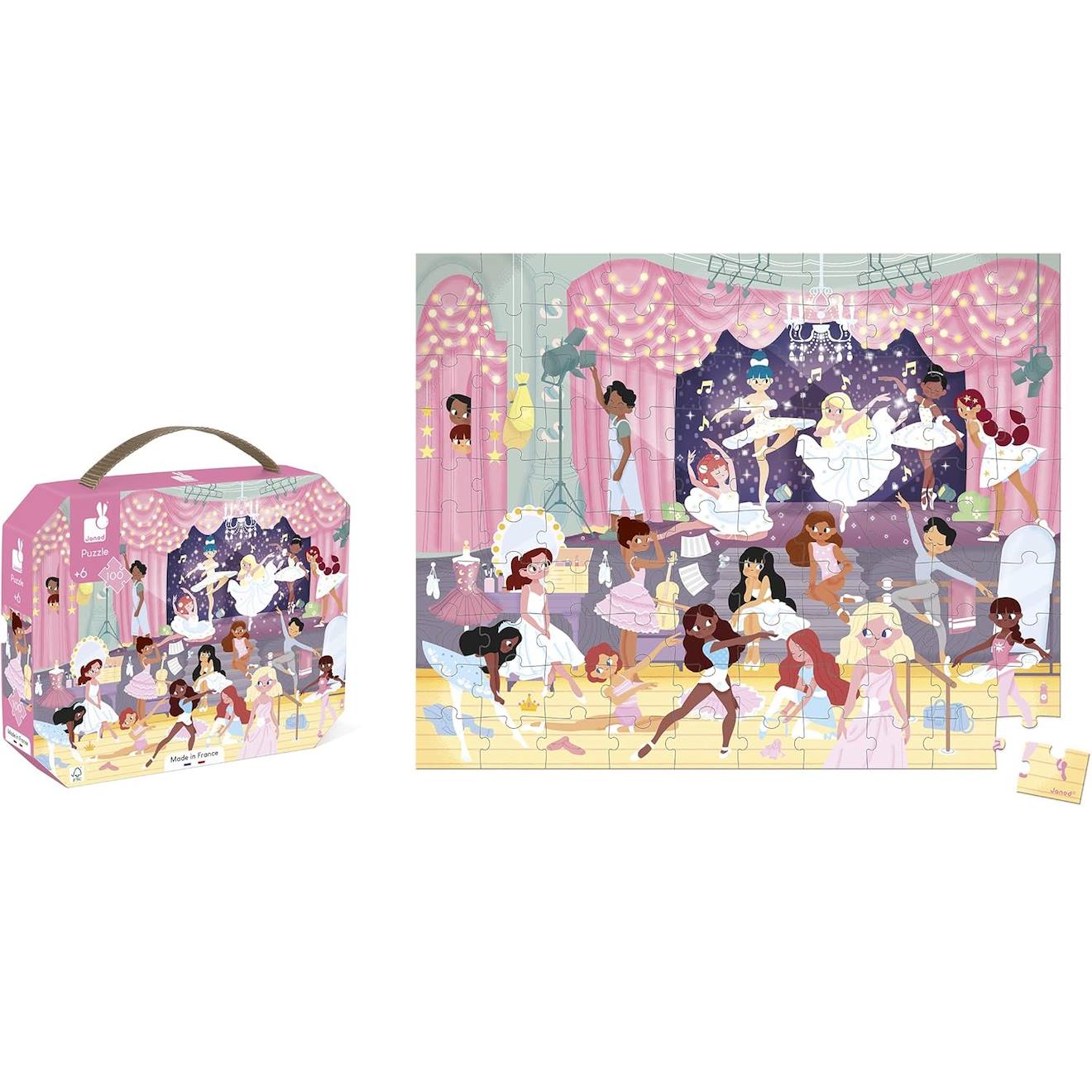 Puzzle 100 pièces les danseuses multicolore