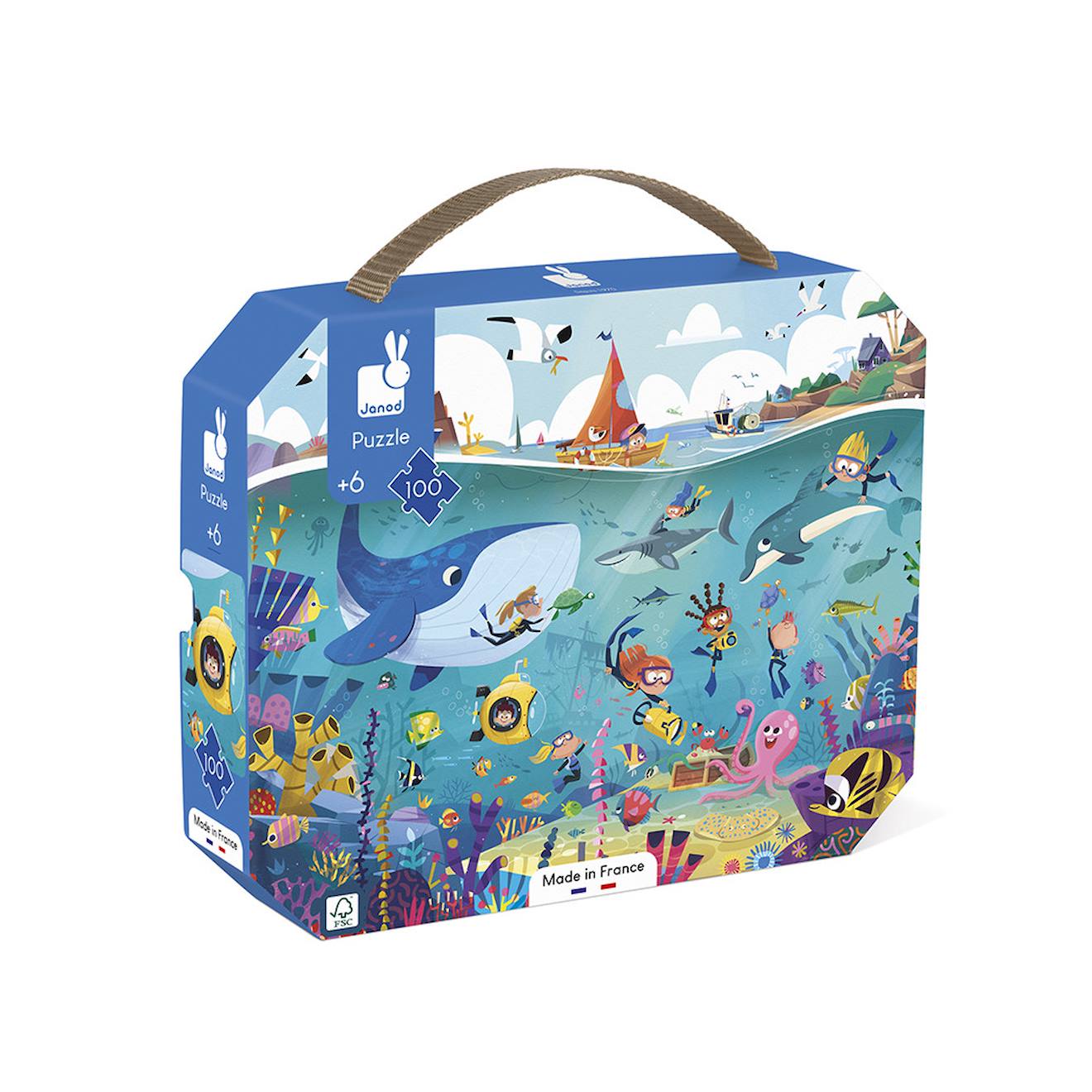 Puzzle 100 pièces les fonds marins multicolore